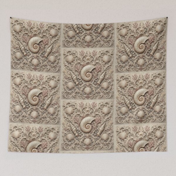 Item preview, Nautilus Shells Fresco after William Morris pattern design designed and sold by Vintage Designs +.