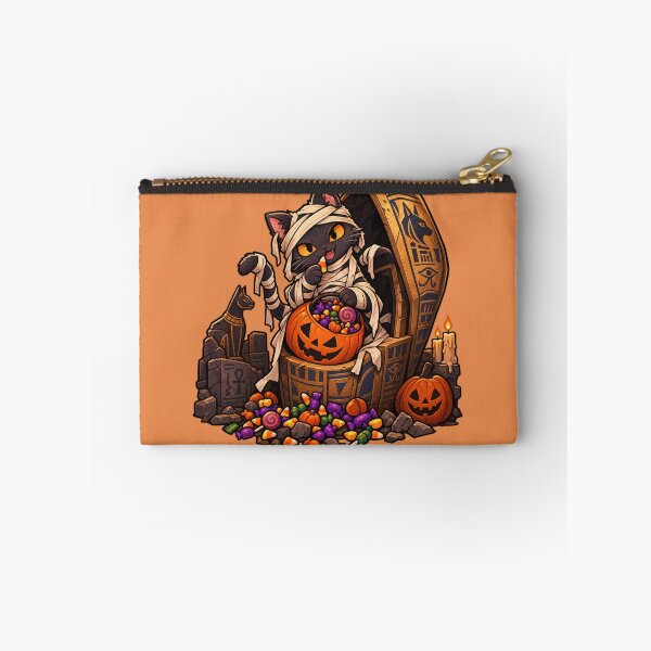 Item preview, Spooky Mummy Kitty with Halloween Candies & Jack O'Lantern designed and sold by MythoWorldddd.