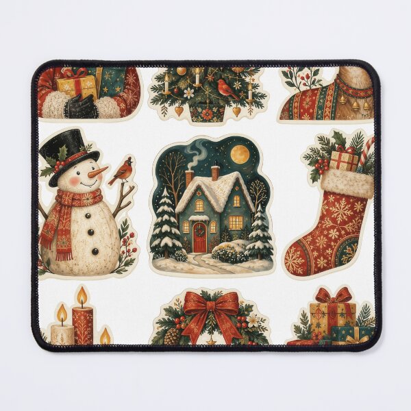 Item preview, Sticker Decal Set - Vintage Christmas Sticker Set designed and sold by ForeverPrintsOK.