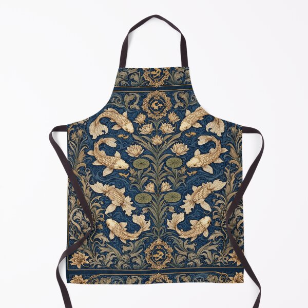 Item preview, Beautiful Koi Carp fish Fresco after William Morris pattern design designed and sold by Vintage Designs +.