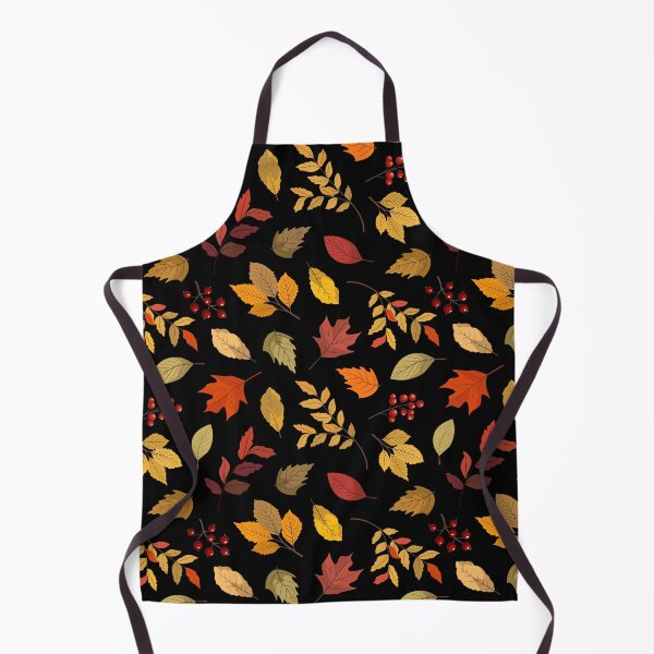 Item preview, Autumn Leaves and Red Berries Woodland Pattern designed and sold by FestivityFinds.