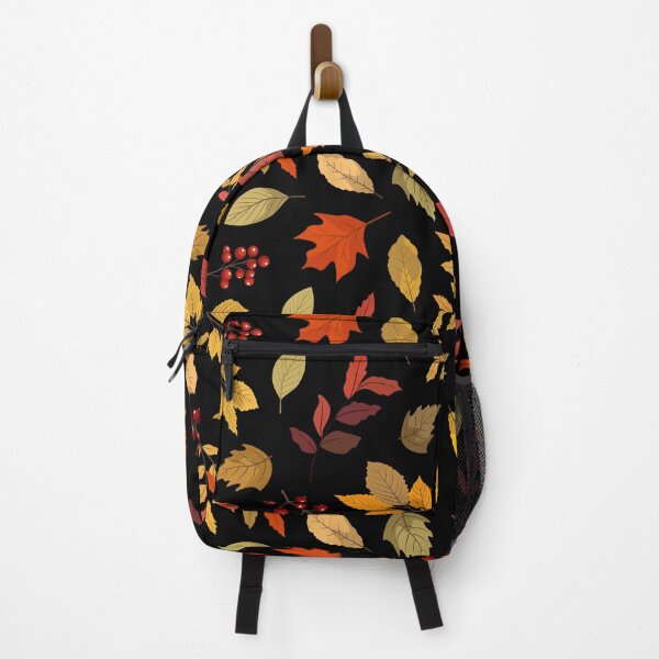Item preview, Autumn Leaves and Red Berries Woodland Pattern designed and sold by FestivityFinds.