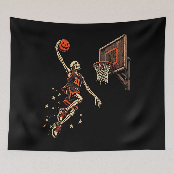 Item preview, Halloween Skeleton Basketball Player Pumpkin designed and sold by schoolofbullies.