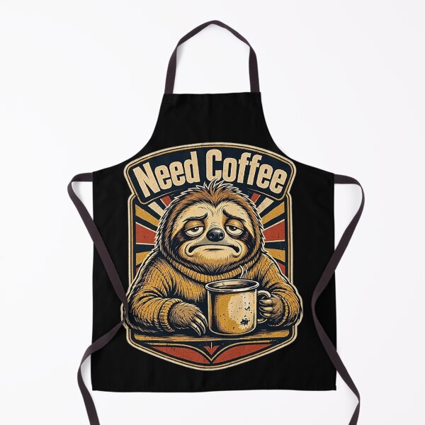 Item preview, Need Coffee Sloth – Funny Retro Coffee Lover Design designed and sold by Dogandesighn.