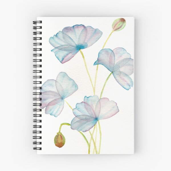 Item preview, Glass Poppies - Pale Blue designed and sold by Aileen David.