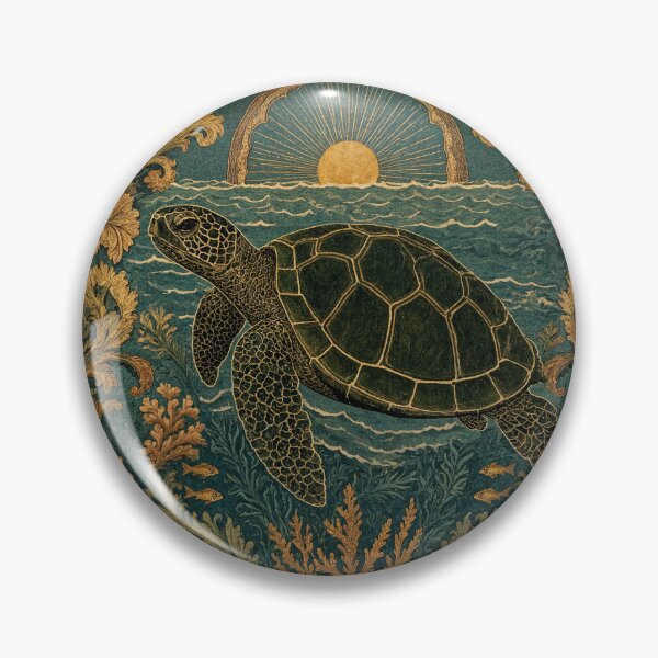 Item preview, Sea Turtle Fresco after William Morris pattern design designed and sold by Vintage Designs +.
