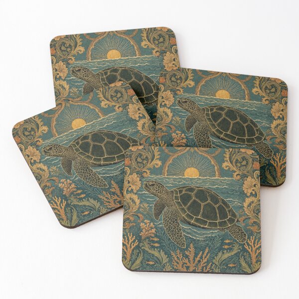Item preview, Sea Turtle Fresco after William Morris pattern design designed and sold by Vintage Designs +.