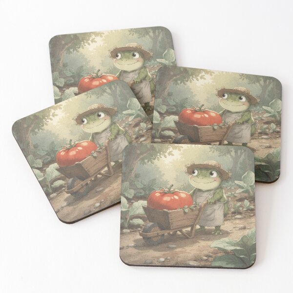 Item preview, Frog Gardener Hauling a Giant Tomato designed and sold by PictorialWhimsy.