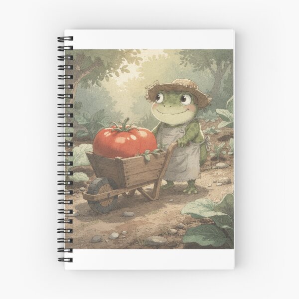 Item preview, Frog Gardener Hauling a Giant Tomato designed and sold by PictorialWhimsy.