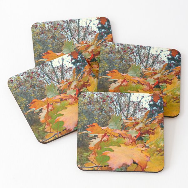 Item preview, Autumn Forest Walk: Red Oak Leaves and Wild Berries designed and sold by Levorr.