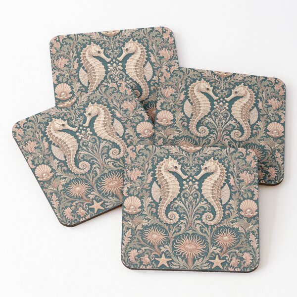 Item preview, Seahorse Fresco after William Morris pattern design designed and sold by Vintage Designs +.