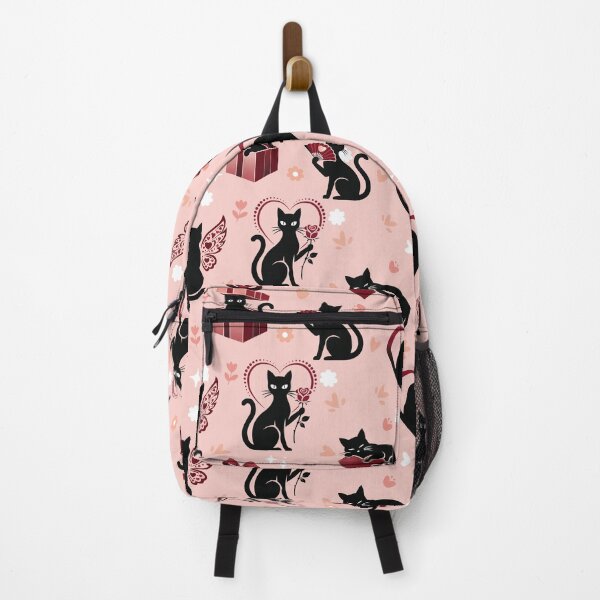 Item preview, Cute Black Cat Valentine Seamless Pattern designed and sold by prapapon.