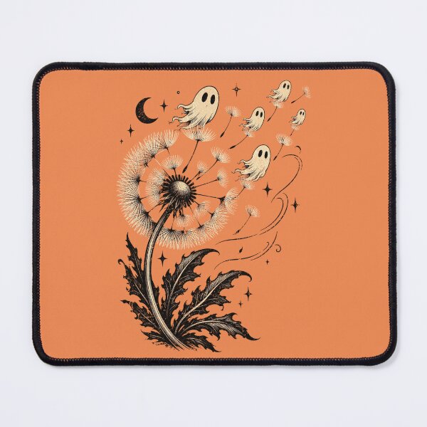 Item preview, Dandelion Ghost Seeds Flying In The Wind Vintage Halloween designed and sold by elongatedjazz.