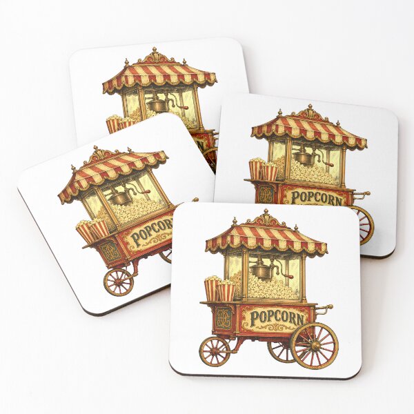 Item preview, Vintage Circus Popcorn Cart designed and sold by Impossible Archive.