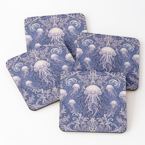 Item preview, Jellyfish deep sea Fresco after William Morris pattern design designed and sold by Vintage Designs +.