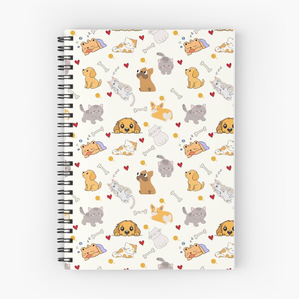 Item preview, Cute Cats and Dogs Seamless Pattern designed and sold by PawVista.