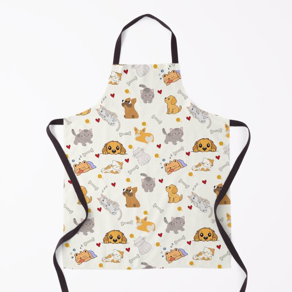 Item preview, Cute Cats and Dogs Seamless Pattern designed and sold by PawVista.