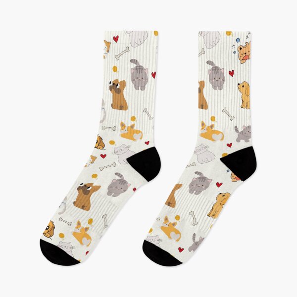 Item preview, Cute Cats and Dogs Seamless Pattern designed and sold by PawVista.