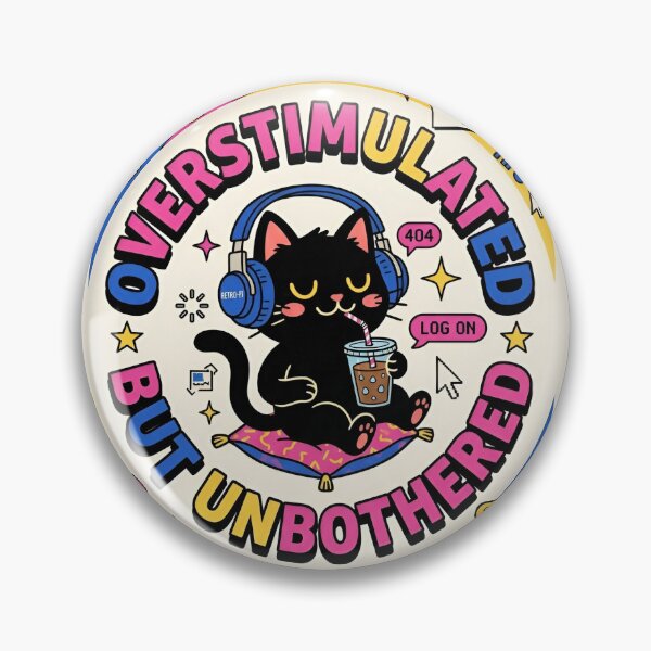 Item preview, Overstimulated but unbothered-Retro Y2K internet culture pop art designed and sold by Pariagarwal1602.