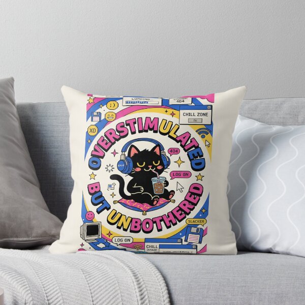 Item preview, Overstimulated but unbothered-Retro Y2K internet culture pop art designed and sold by Pariagarwal1602.