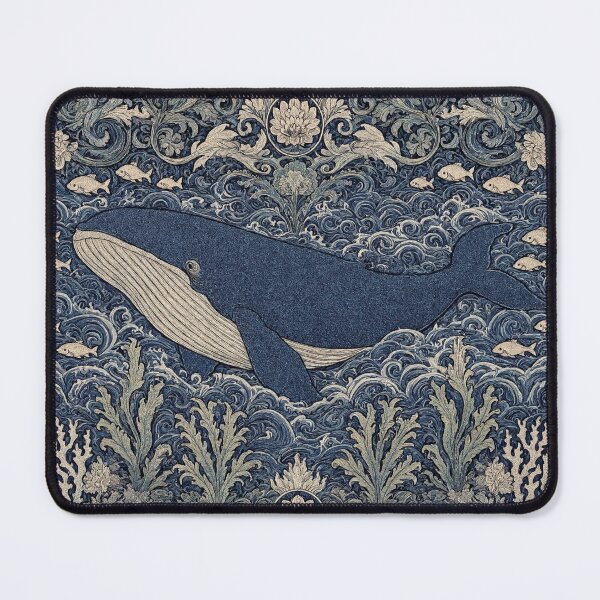Item preview, Beautiful Whale deep sea Fresco after William Morris pattern design designed and sold by Vintage Designs +.
