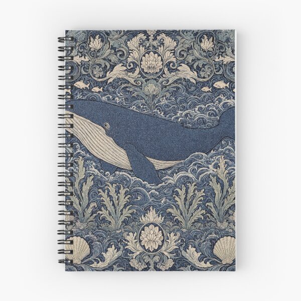 Item preview, Beautiful Whale deep sea Fresco after William Morris pattern design designed and sold by Vintage Designs +.