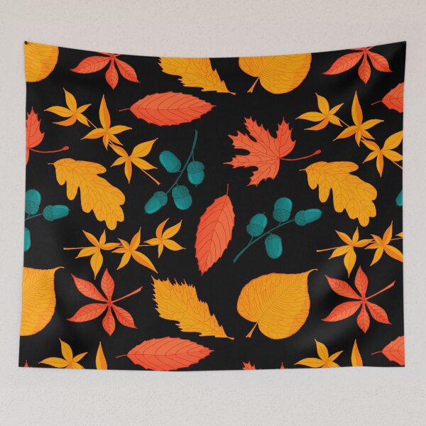 Item preview, Autumn Leaves and Acorns Fall Botanical Pattern designed and sold by FestivityFinds.
