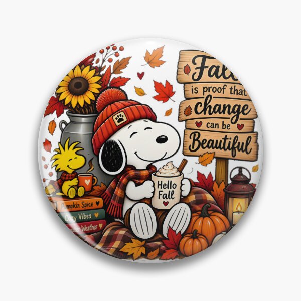 Item preview, Snoopy Cozy Autumn Scene with Hello Fall Vignette Illustration designed and sold by MasonTheGamer.