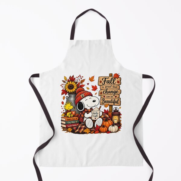 Item preview, Escena otoñal acogedora de Snoopy con ilustración de viñeta "Hola otoño" designed and sold by MasonTheGamer.