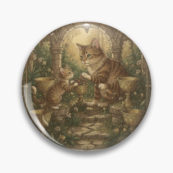 Item preview, Six of Cups - Tarot Cat designed and sold by PictorialWhimsy.