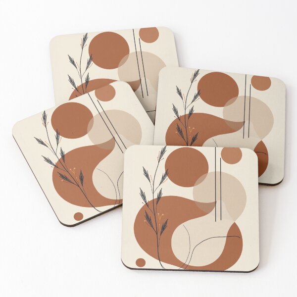 Item preview, Terracotta Botanical Abstract - Minimalist Scandinavian Wall Art designed and sold by nhk999.