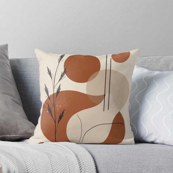 Item preview, Terracotta Botanical Abstract - Minimalist Scandinavian Wall Art designed and sold by nhk999.
