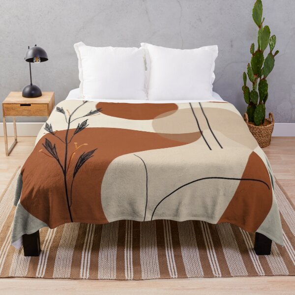 Item preview, Terracotta Botanical Abstract - Minimalist Scandinavian Wall Art designed and sold by nhk999.