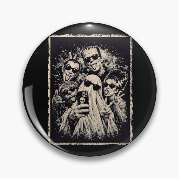 Item preview, Halloween Monsters Selfie Ghost Frankenstein Dracula Werewolf  designed and sold by elongatedjazz.