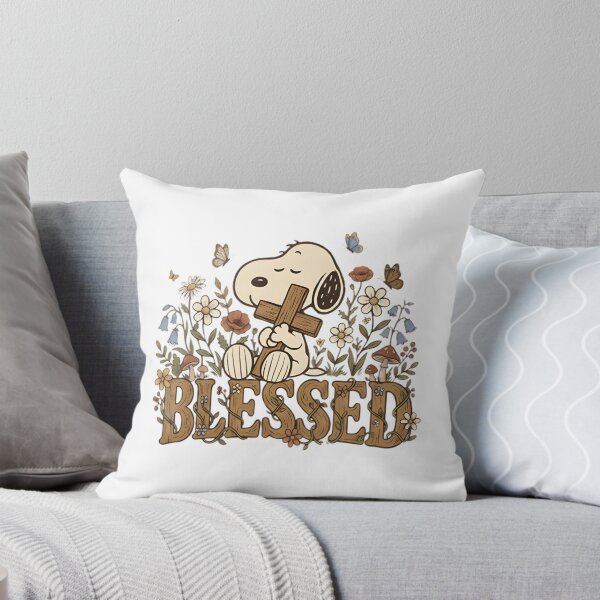 Item preview, Snoopy Inspired Blessed Cross Floral Christian Faith Design designed and sold by MasonTheGamer.