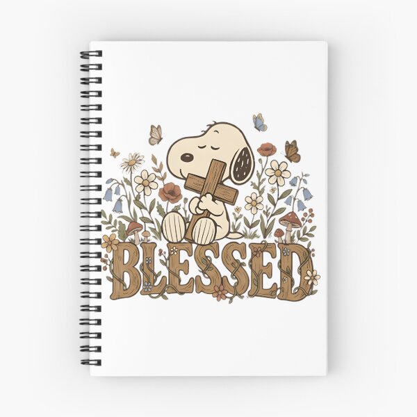 Item preview, Snoopy Inspired Blessed Cross Floral Christian Faith Design designed and sold by MasonTheGamer.