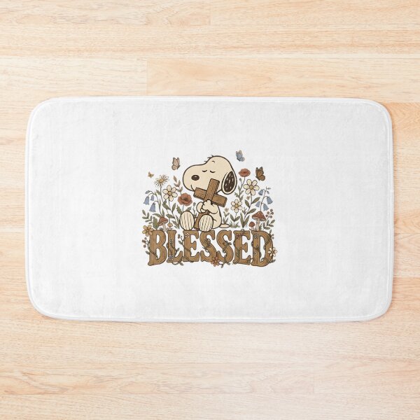 Item preview, Snoopy Inspired Blessed Cross Floral Christian Faith Design designed and sold by MasonTheGamer.