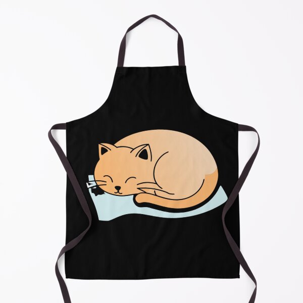 Item preview, Cute Sleeping Orange Cat on Blue Pillow – Cozy Kawaii Cat Lover Design designed and sold by Ikochane.