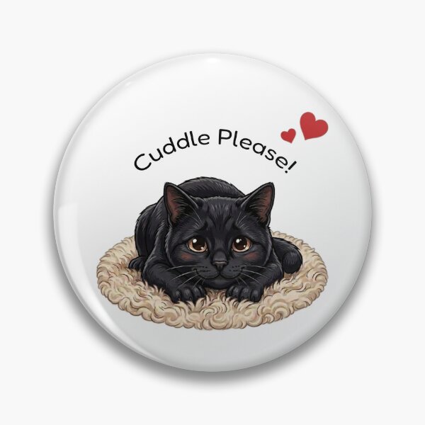 Item preview, Black Cat Cuddle Please Cute Design designed and sold by The-NOKU-Co.
