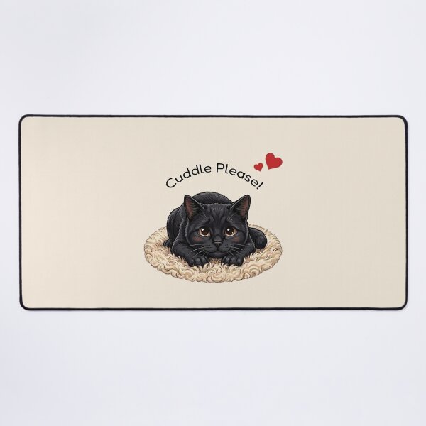 Item preview, Black Cat Cuddle Please Cute Design designed and sold by The-NOKU-Co.