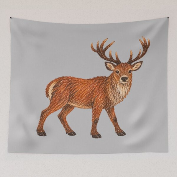 Item preview, Red deer – European fauna designed and sold by JOANNASKAH.