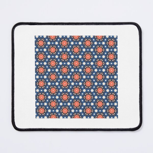 Item preview, Midnight Blue Coral Floral Geometry Pattern designed and sold by wunschelyssa.