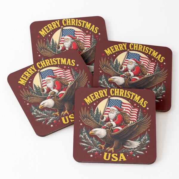 Item preview, Merry Christmas USA Eagle  designed and sold by baronpatter.