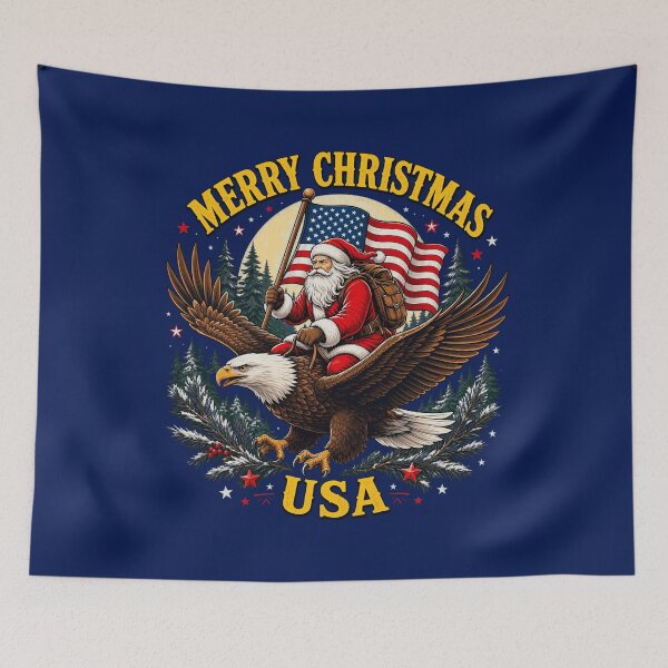 Item preview, Merry Christmas USA Eagle  designed and sold by baronpatter.