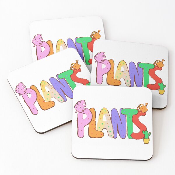 Item preview, Plants - Hand-Lettered Riso Word with Monstera and Cactus designed and sold by BysonDesigns.