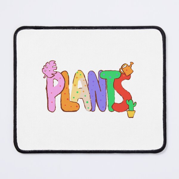 Item preview, Plants - Hand-Lettered Riso Word with Monstera and Cactus designed and sold by BysonDesigns.