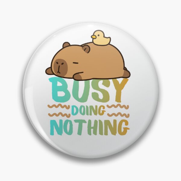 Item preview, Busy Doing Nothing T-Shirt - Cute Capybara and Duck Shirt - Funny Lazy Animal Graphic Tee, Chill Capybara Lover Gift, Sarcastic Humor Shirt designed and sold by MaybeeShirts.