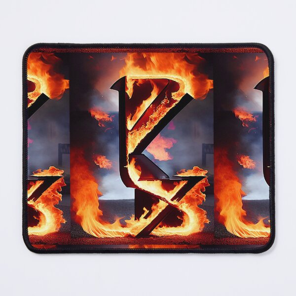 Item preview, Blazing Fiery Abstract Typography Art of Alphabet Letters K V X in Flames. designed and sold by Giulivo Store Graphic.