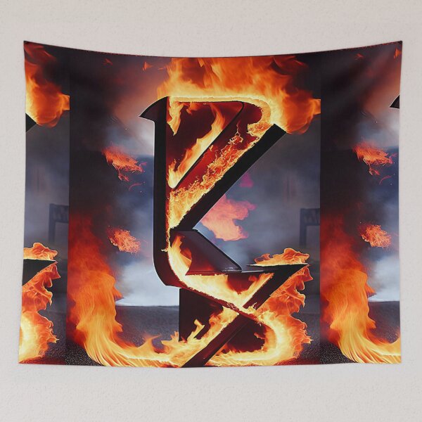 Item preview, Blazing Fiery Abstract Typography Art of Alphabet Letters K V X in Flames. designed and sold by Giulivo Store Graphic.