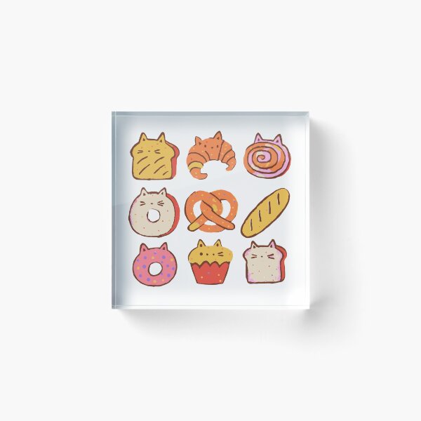 Item preview, Cat Bakery Sticker Pack - Cat Loaf, Croissant, Bagel designed and sold by BysonDesigns.